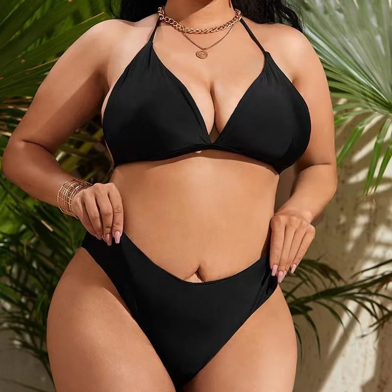 

2023 New plus Size Bikini Set Women Sexy Swimsuit Color Bal Crossbody Sport Fitn Fans Supplies Swimwear