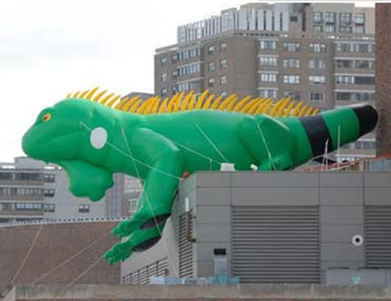 with hot sale Advertising  giant green inflatable lizard model zoo decoration and