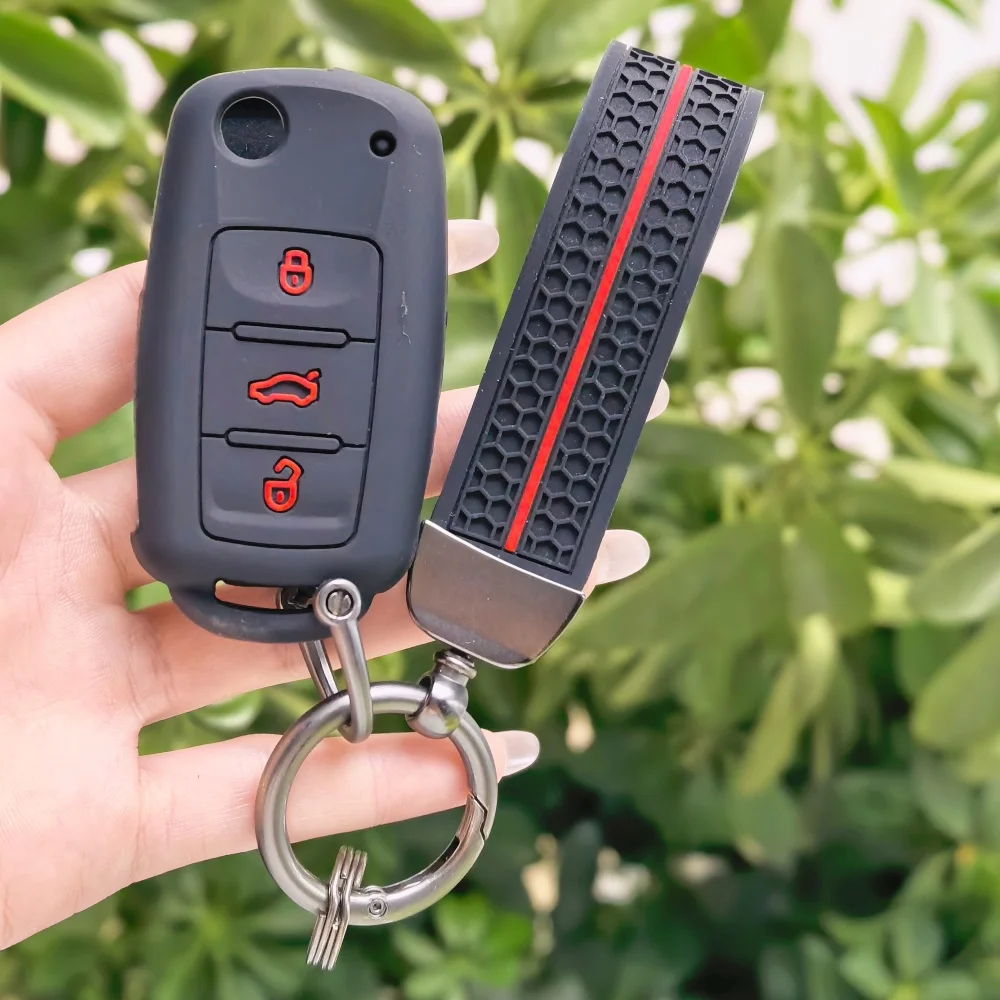 For Volkswagen Keycase Sagitar Lavida Lamando Bora POLO Teramont CC Tiguan T-Roc Taylor Golf Keycover Keyshell Keychain Car Key