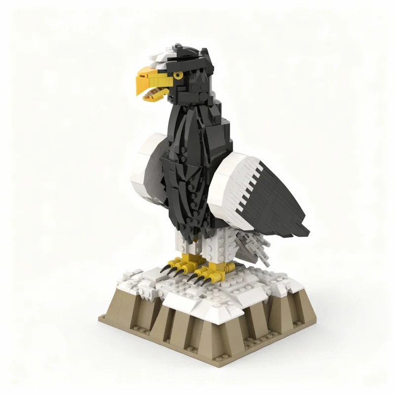

777 деталей MOC: Конструктор «Морской орёл Стеллер» — развивающая игрушка для сборки, идеальный подарок на Рождество, творческая идея, образовательный конструктор