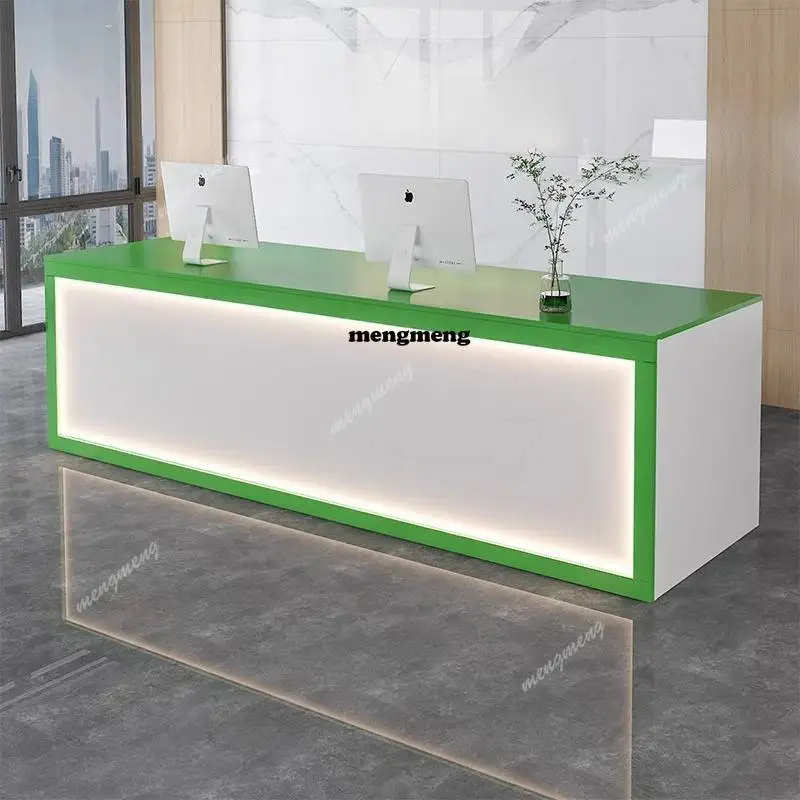 

Wood Orange Reception Desks Checkout Boutique Drawers White Reception Desks Luxury Modern Recepcion Mostrador Office Furniture