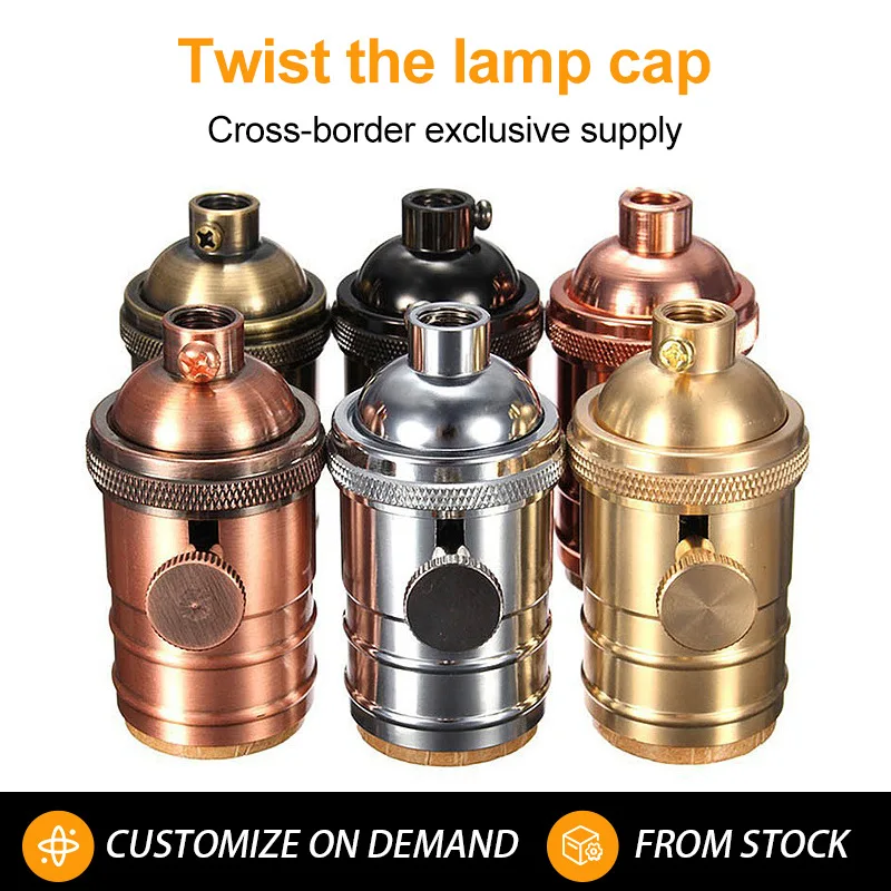 

Vintage and Nostalgic E27/E26 Hanging Wire Lamp Holder Twisted Switch Lamp Holder Antique Style Lighting Accessories