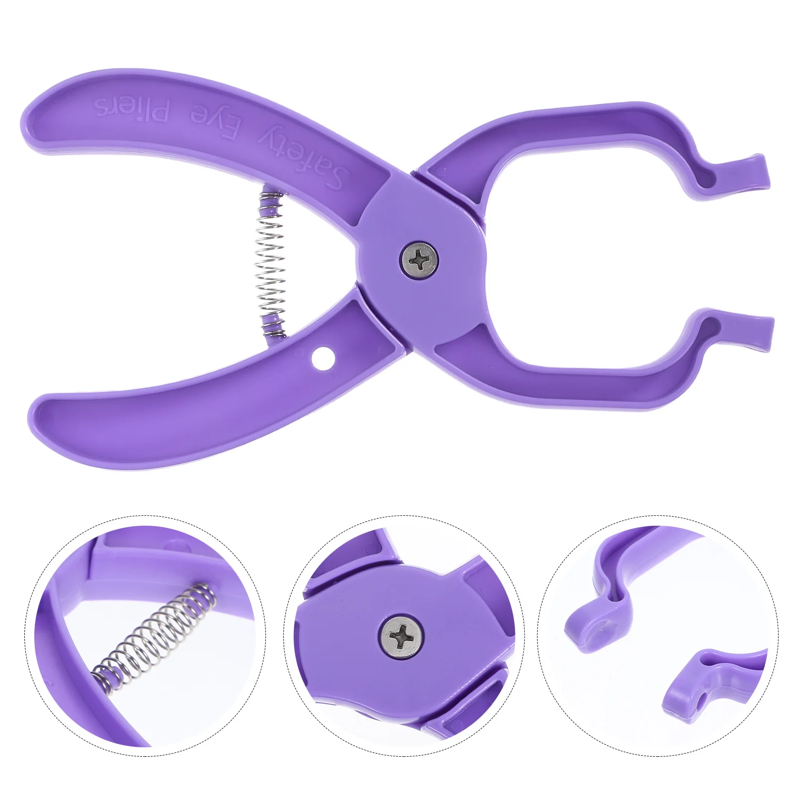 كماشة مريحة للعين آمنة باللون الأرجواني لملحقات الحيوانات المحشوة من الكروشيه أميجورومي، مرفق آمن لتحديد المواقع بدقة #1