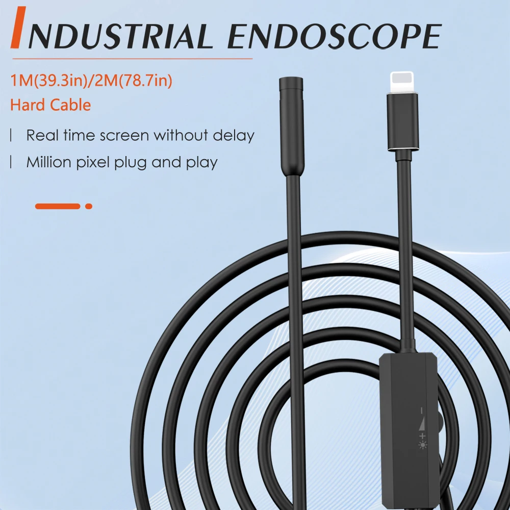 960P Single Lens Endoscope Camera IOS Mini Inspection endoscopic 1M/2M Rigid camera endoscope for smartphones IOS iphone