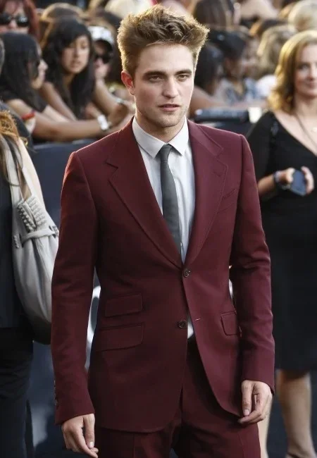 Setelan Formal pernikahan pria, setelan jas pria elegan Burgundy, setelan jas pernikahan Formal untuk pria, Blazer Prom, Slim Fit, 2 potong, tuksedo kustom, kostum pesta empuk, Homme