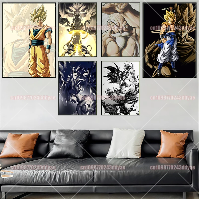 

Anime Dragon Ball Goku Vegeta Master Roshi Broly Poster HD Printing Canvas Painting Wall Art Home Decoration Room Mural