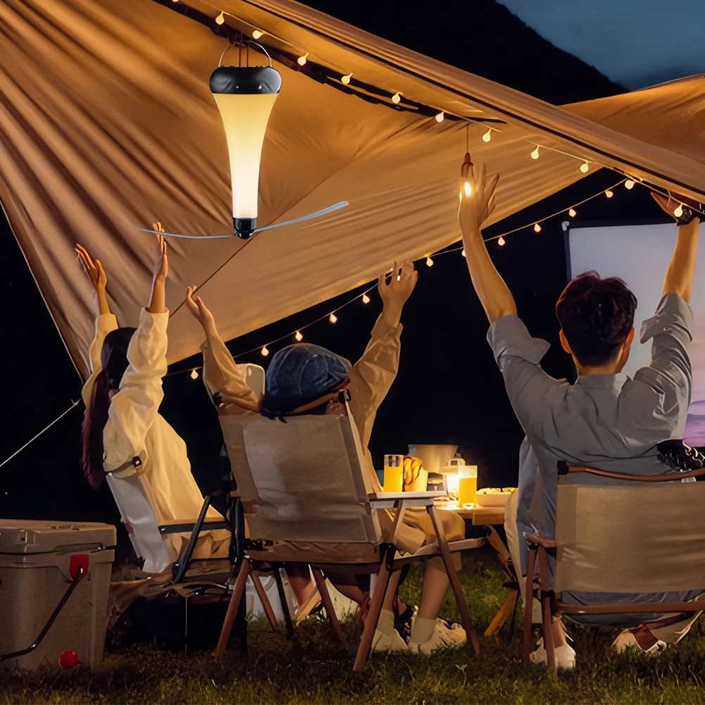 يطير طارد مروحة ضوء LED الجدول مصباح قابلة للشحن معلقة يطير مبيد الحشرات مع شفرات لينة يبقي الذباب بعيدا للتخييم نزهة