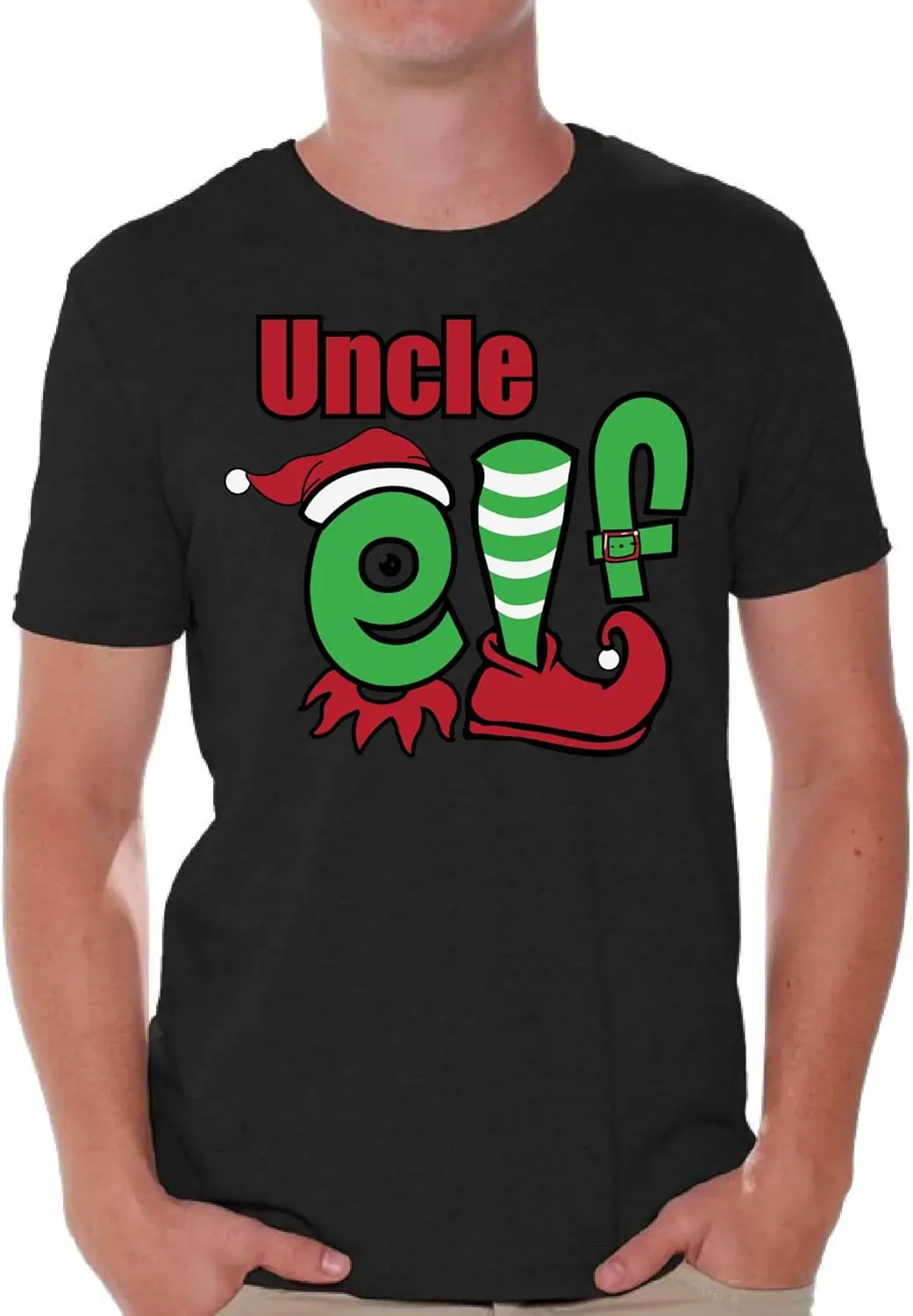 Awkward Styles Ugly Xmas Shirts for Men Christmas Uncle Elf T-Shirt