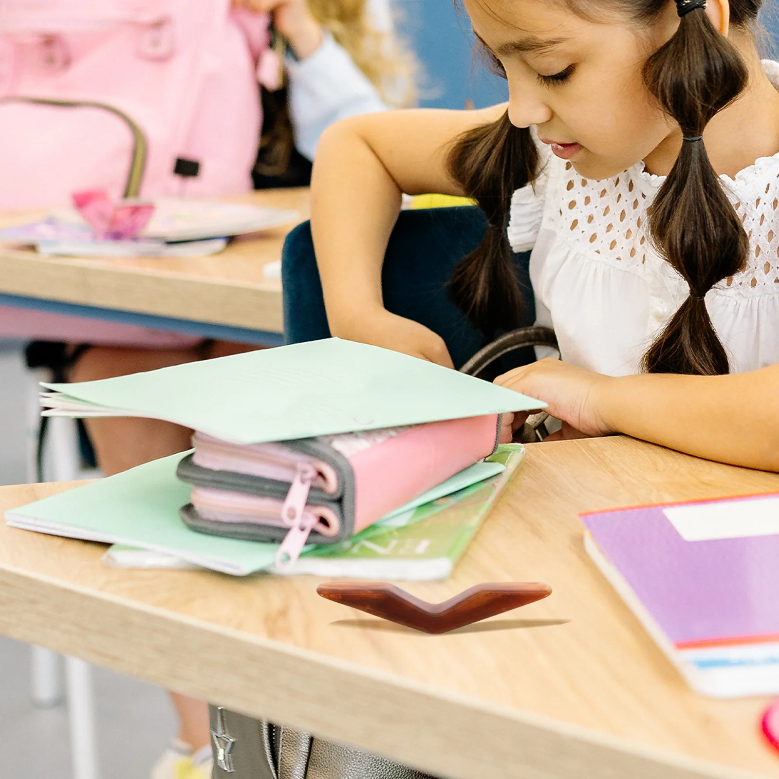 2 قطعة حامل صفحة الكتاب الإبهام خفيف الوزن الراتنج القراءة العرض لعشاق الكتاب المعلمين التخييم في الهواء الطلق المحمولة صفحة مفرشة #1