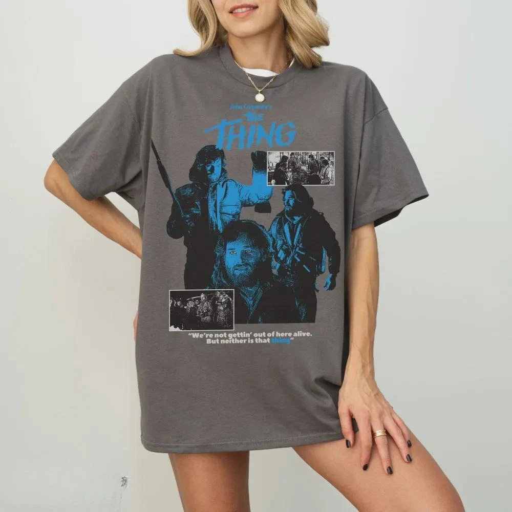 

The Thing Movie Theme T-Shirt - Horror-Inducing, Unisex, Pure Cotton, Streetwear, Fashion Top oversized t shirt