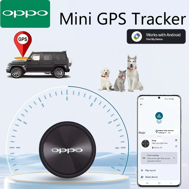 OPPO جهاز تعقب بلوتوث صغير لنظام أندرويد علامة الهواء جهاز مكافحة خسر الحيوانات الأليفة المسنين محفظة أطفال تتبع أندرويد الذكية مكتشف محدد