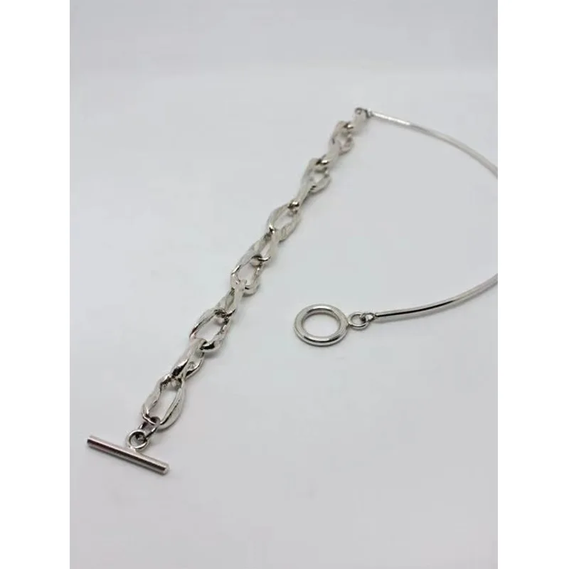 Brass With White Gold Chuny ID Chian Choker Necklaces Women Jewelry Punk Hiphop Designer Runway Simply Gown Boho Top Japan