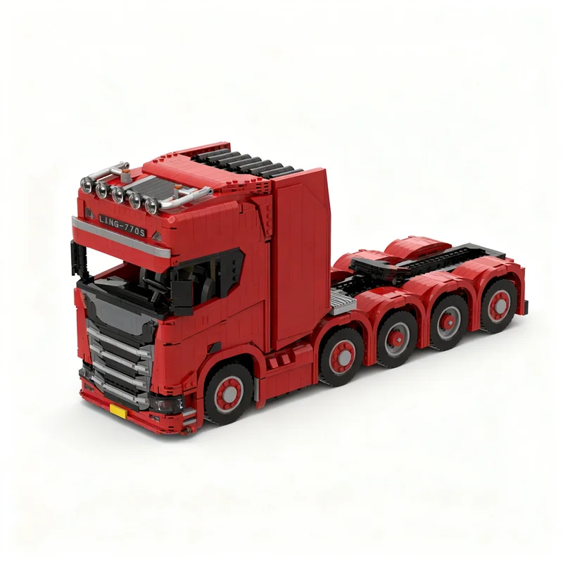 3872pcs MOC SCANIA 770s 10x4 Truck Fully Red Model Building Blocks Construction Kids DIY Creative Birthday Christmas Gift Toys