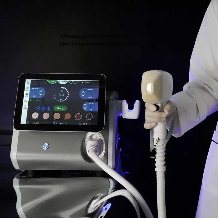 Máquina Láser de Diodo Portátil de 2000W, Gran Venta, 755 808 1064, para Depilación Definitiva, Equipo de Belleza Alemán para Eliminación de Vello