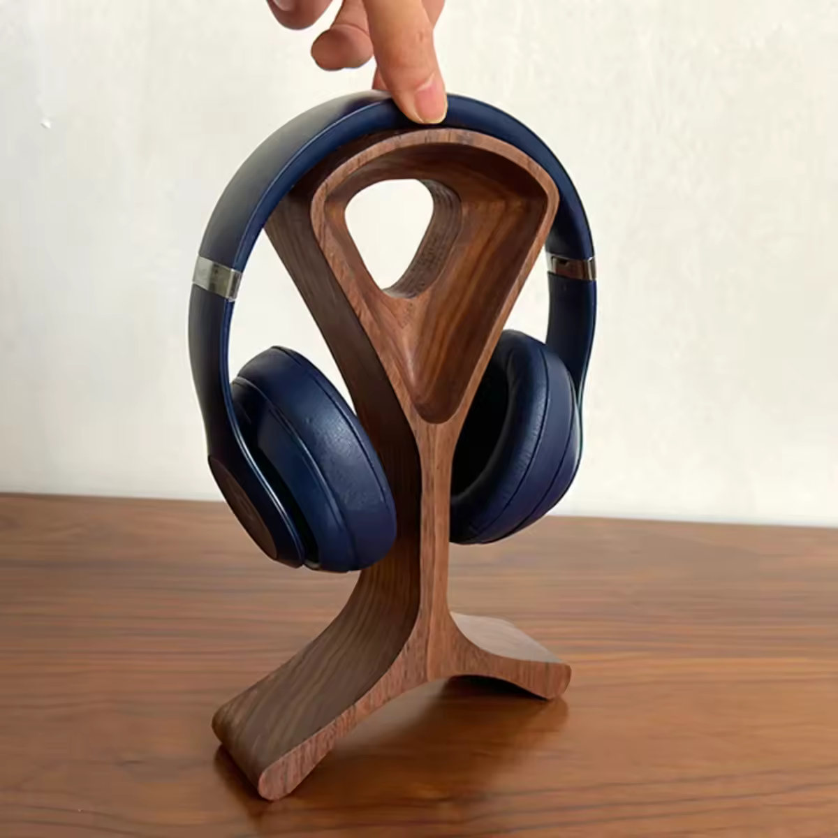 Walnussholz für AirpodsMax Kopfhörerständer, individueller Kopfhörerhalter aus Holz, Ausstellungsständer, Rock Roll, Spielzubehör, Kopfhörerhalter