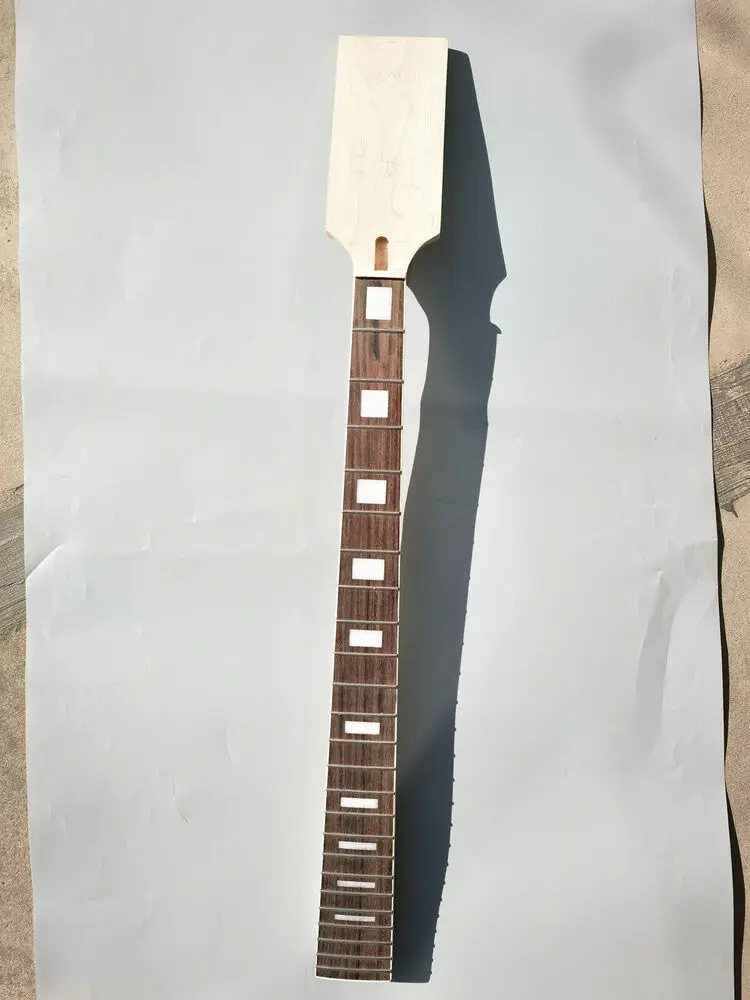 

Yinfente Maple Bass Guitar Neck 30inch Rosewood Fretboard Block Inlay DIY Paddle 24fret