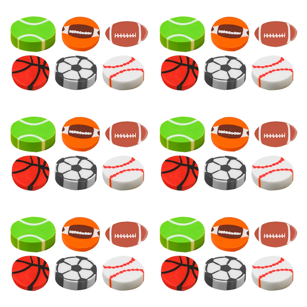

120 Pcs Cartoon Ball Eraser Delicate Mini Portable School Student Accessory Wear Resistant Practical Pencil Erasers