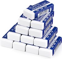 12 Pack Pencil Erasers Large Erasers for School Office Art Erasers for Drawing Pencil 2B White Soft