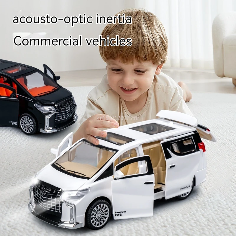 Children\'s inertia pull-back car toy with lighting sound simulation commercial car model boy gift Toy car holiday gift