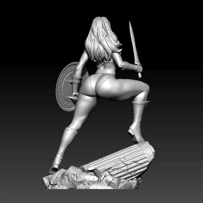 1/24  1/18  Resin Model Kit Wonder Warrior Girl Figure Unpainted No Color RW-1386