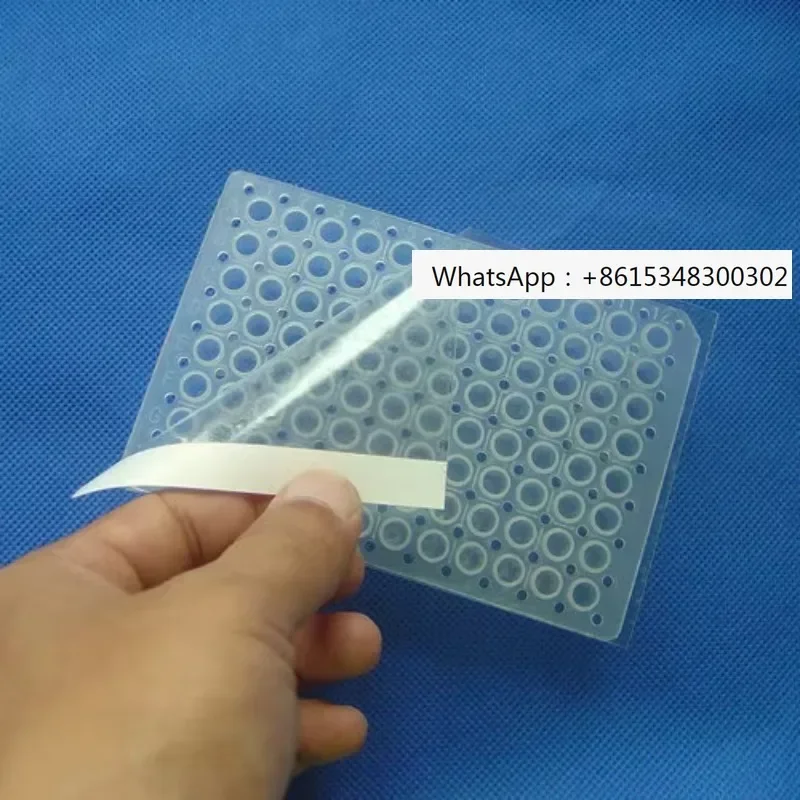 

PCR plate transparent sealing film, high temperature resistant 96 hole deep hole plate sealing film, pressure-sensitive film