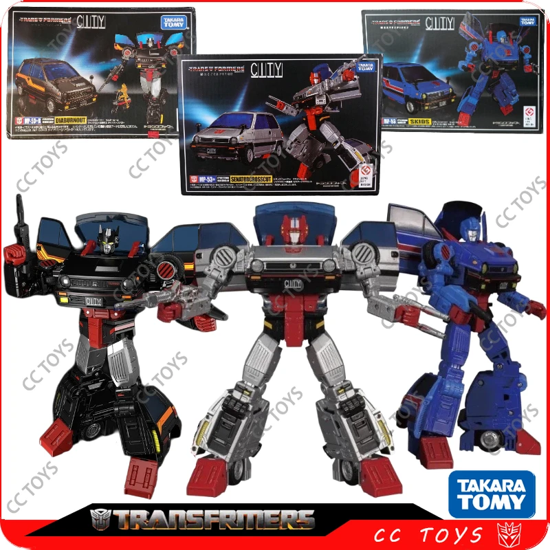 In stock Genuine Takara Tomy Transformers Toy Masterpiece Series MP-53 Skids MP-53+ Senatorcrosscut MP-53+B Diaburnout Action