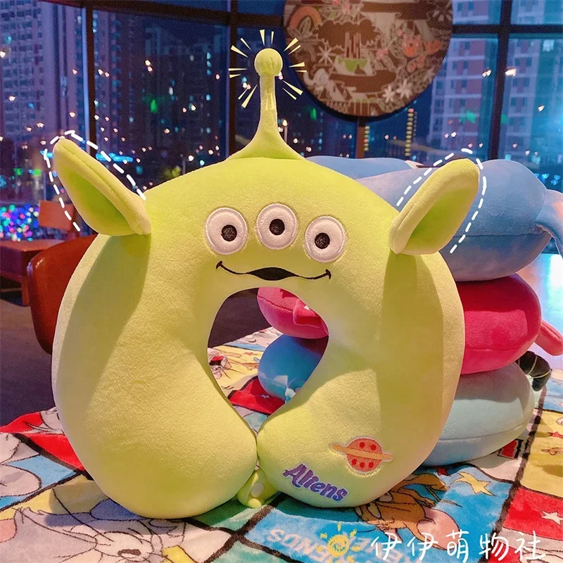 Disney Stitch Three Eyed U-shaped Neck Pillow Office Alien Sullivan Napping Pillow Travel Plane Car U-shaped Neck Pillow Gift