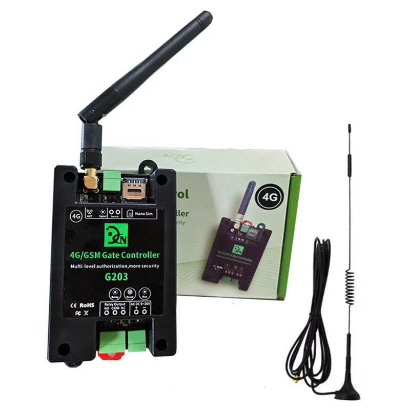 GSM 4G Gate Opener Remote Access Controller On/Off Relay Switch For Access Control Garage Door US Plug