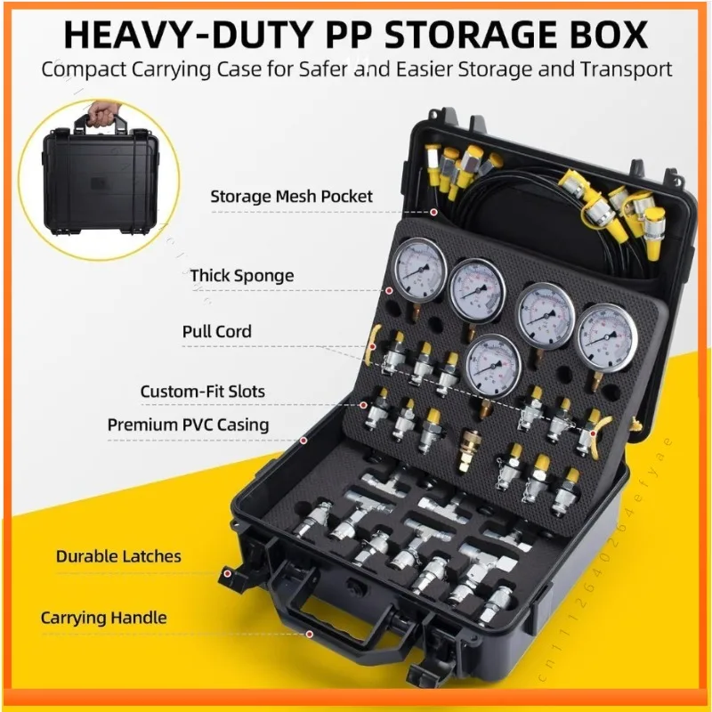 Excavator Precision Hydraulic Pressure Measurement, Pilot Pump Pressure Hydraulic Pressure Gauge Oil Detection Gauge