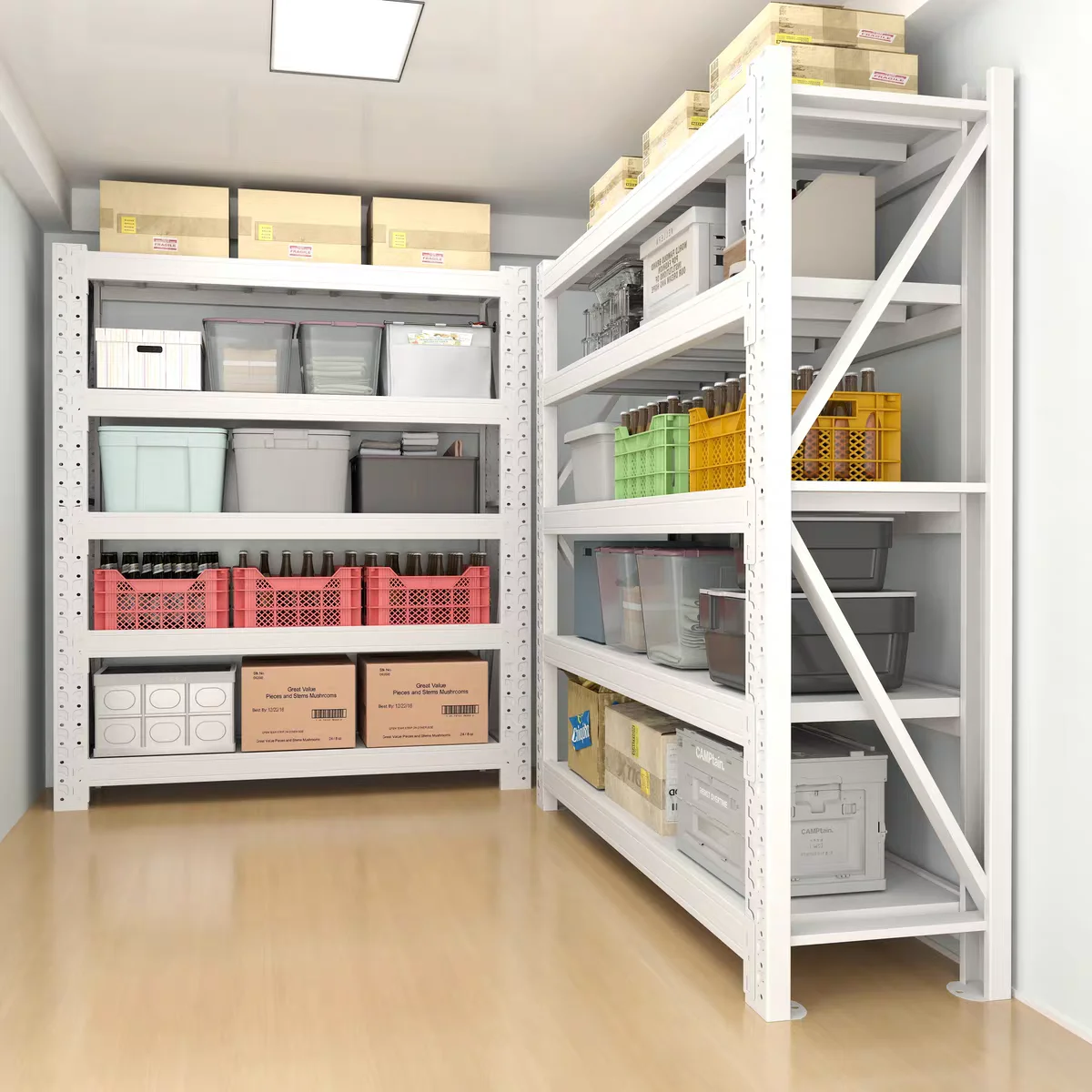 Heavy Duty Metal Shelving Unit Adjustable Industrial Storage Rack For Warehouse Garage Commercial Use
