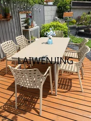 Outdoor with Umbrella Leisure Chair Outdoor Outdoor Balcony Waterproof and Sun Protection Courtyard Table and Chair