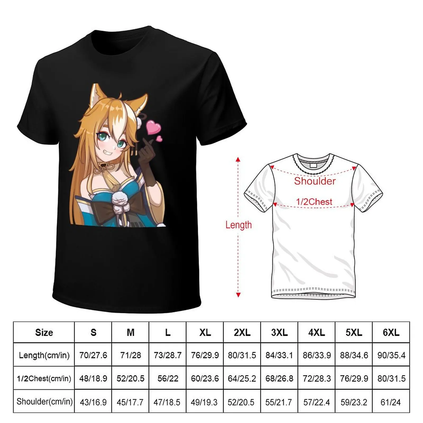 Miss Hina Heart T-Shirt Work Wear Short Sleeve T-Shirt