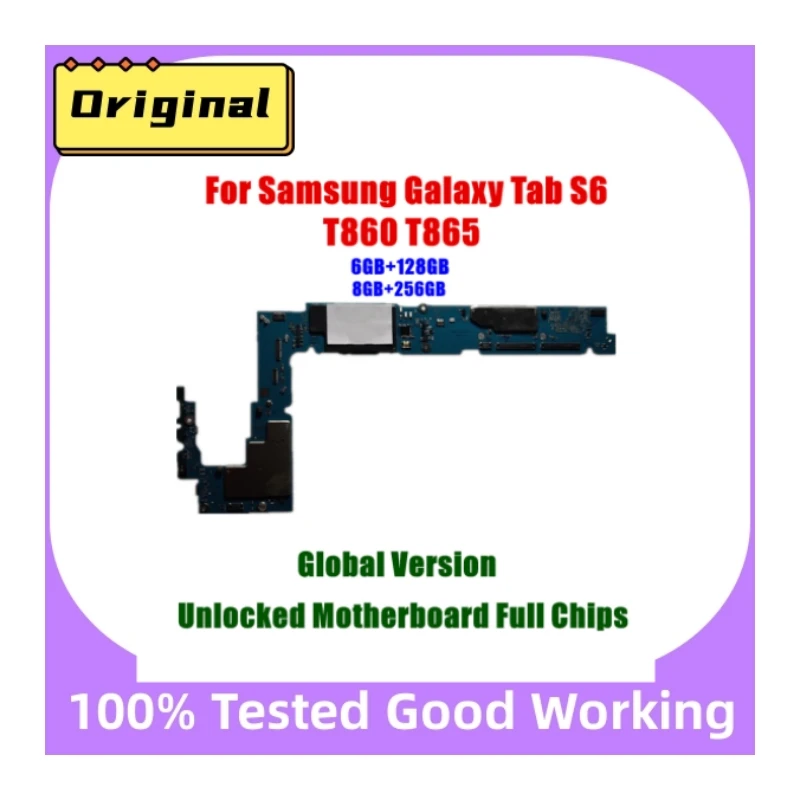 

For Samsung Galaxy Tab S6 T860 T865 Motherboard Mainboard with full chips logic board full tested good working