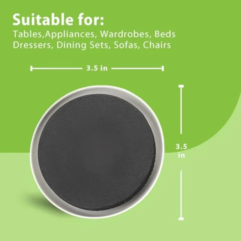 16pcs Furniture Sliders for Carpet 3.5 Inch Heavy Duty EVA Movers Pads Easy Move Sofa Bed Table Gliders Without Lifting