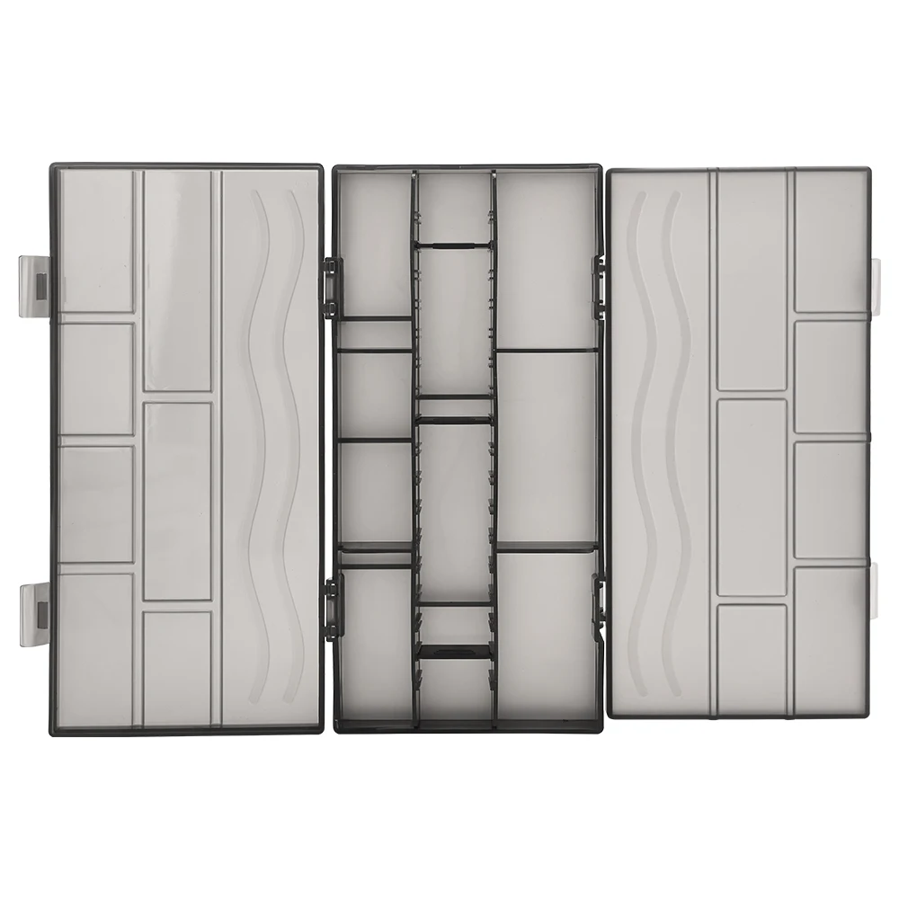 Double Sided Foldable Storage Box ABS Plastic Large Capacity Organizer, Space Saving Desktop Storage Box for Home & Office Use 4