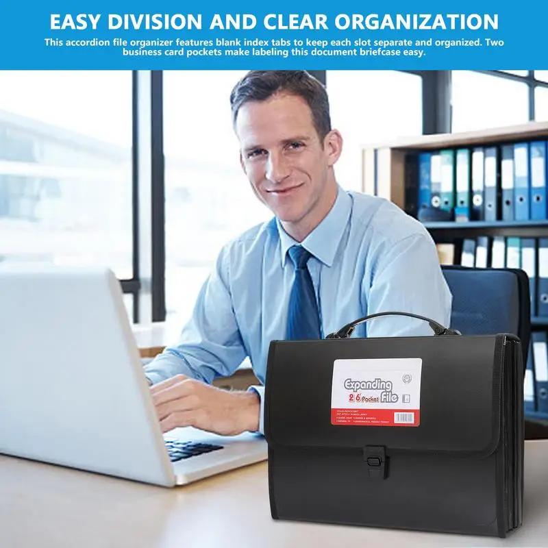 Accordion File Organizer Paper Document Storage 26-Layer Folder Storage Tool With Blank Tabs For Coupons Bills Files Papers And