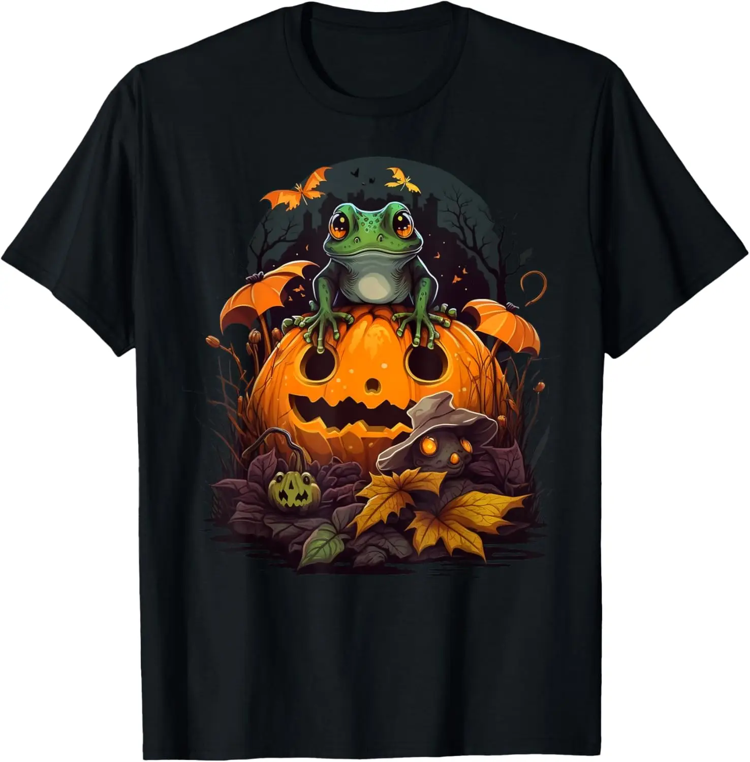 

Pumpkin Frog costume on Frog Halloween T-Shirt