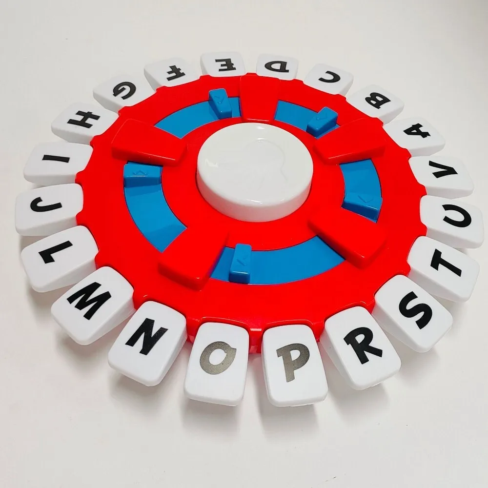 Western Alphabet Puzzle Game Multiplayer Interactive English Turntable Board Educational Toy for Kids Learning and Fun
