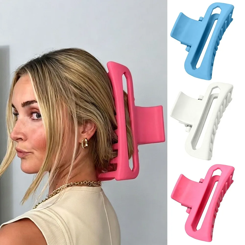 

Fashion Pink Color Extra Large Claw Clip Anti Drop Headwear Hair Clip Does Not Hurt Hair Hair Accessories Hair Accessory