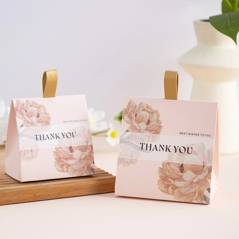 1PC European Style Wedding Candy Box Packaging Box Paper Box Premium Hand-carried Candy Gift Box for Wedding Party