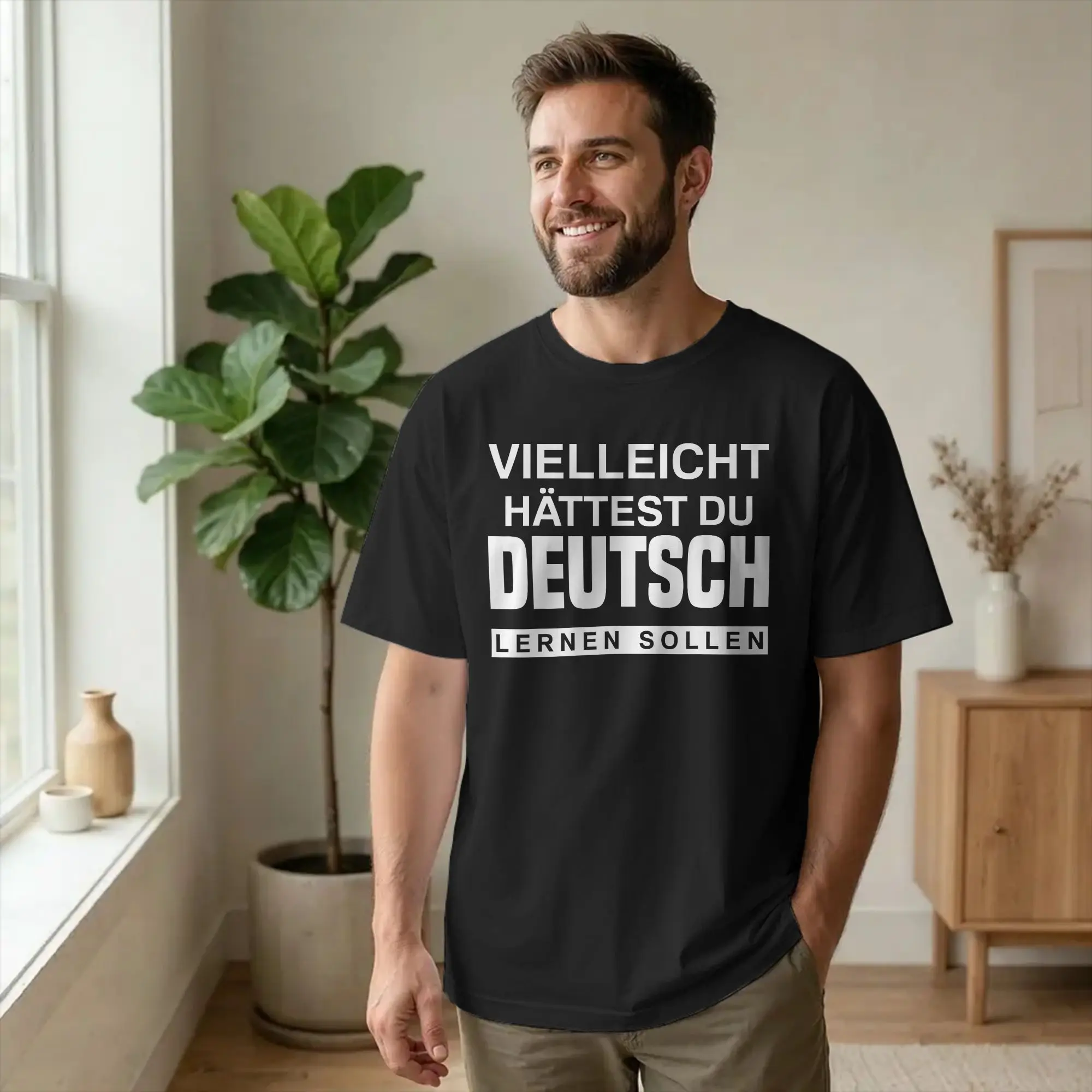 You Should Learn German Men T Shirt Funny Saying Deutsch Fun Tee Shirt Short Sleeve O Neck T-Shirt 100% Cotton Graphic merch