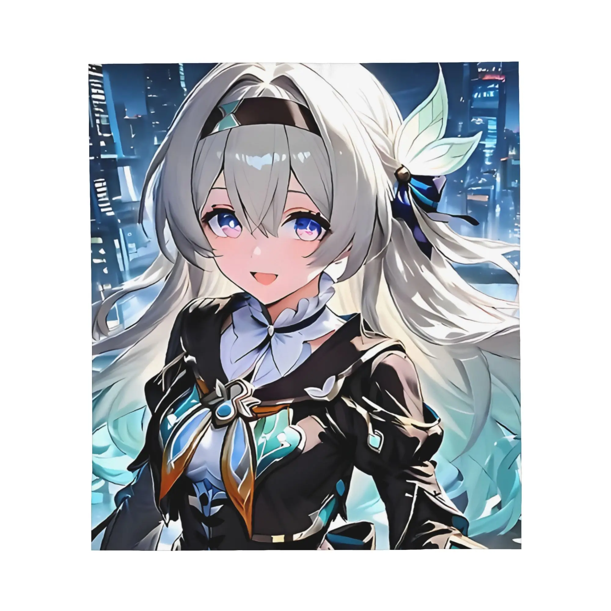 1PC Firefly Honkai Star Rail Moonlit Skyline Grace Blanket Throw Blanket Novelty Warm Blanket All Season Gift