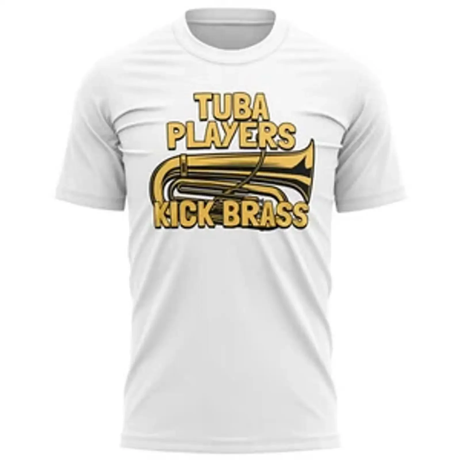 Men's Tuba Player Kick Brass T Shirt Funny Birthday Instrument s Him Music vintage Washed Casual homme Stylish Versatile Soft