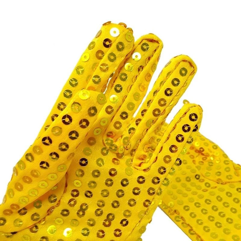 Lantejoulas palco desempenho adereços luvas adulto halloween cosplay dança mostrar magia moda personalidade hip hop mulher homem