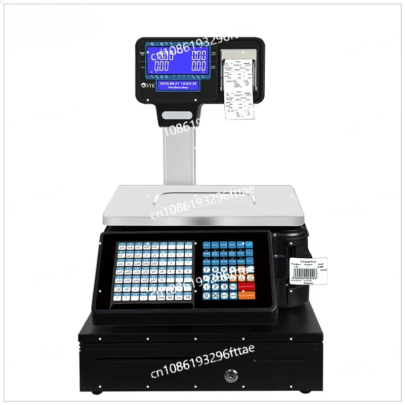 English Export Double Barcode Scale Supermarket Weighing Coding Scale Label Printing Electronic Cash Register Scale Machine