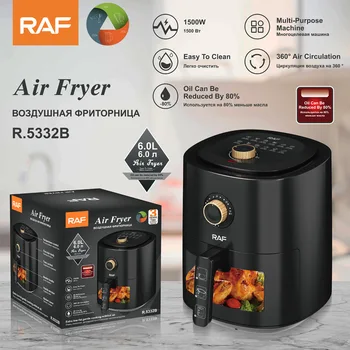 Image Large Capacity Air Fryer 6L - Fume-Free, Multifunctional Household Visual Electric Fryer for French Fries