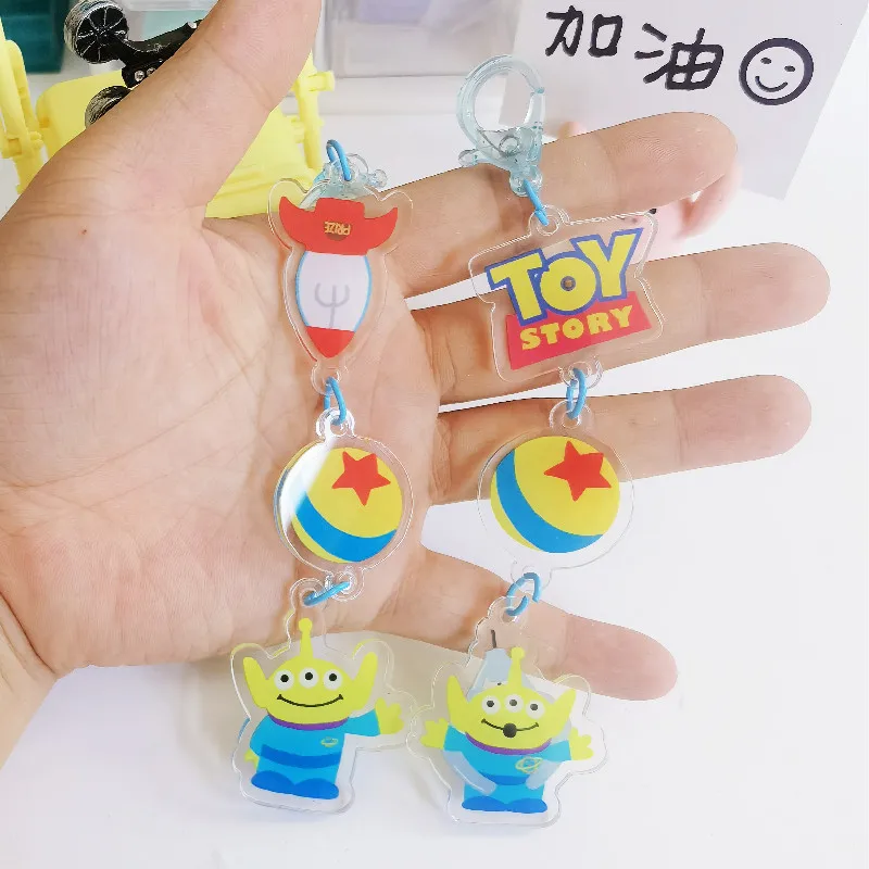 Alien Disney Cute Cartoon Toy Key Chain Kawaii Periphery Backpack Pendant Adorkable Schoolbag Decoration Lovely Holiday Gifts