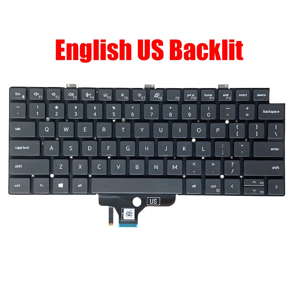 US/French/German/Latin/Russia Laptop Keyboard For DELL For Latitude 7320 2-in-1 5320 5330 7320 7330 05W04K 5W04K Black New