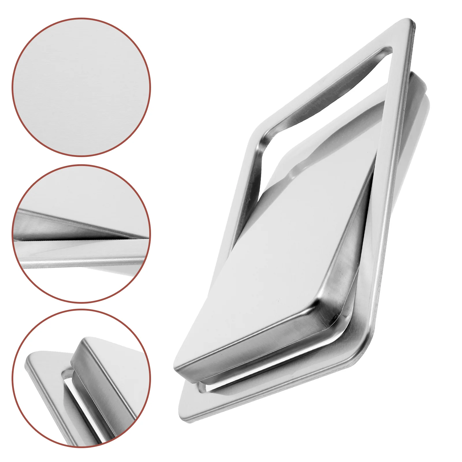 Stainless Steel Flap Flush Recessed Built-In Balance Swing Flap Lid Cover Trash Bin Garbage Can Kitchen Counter Top