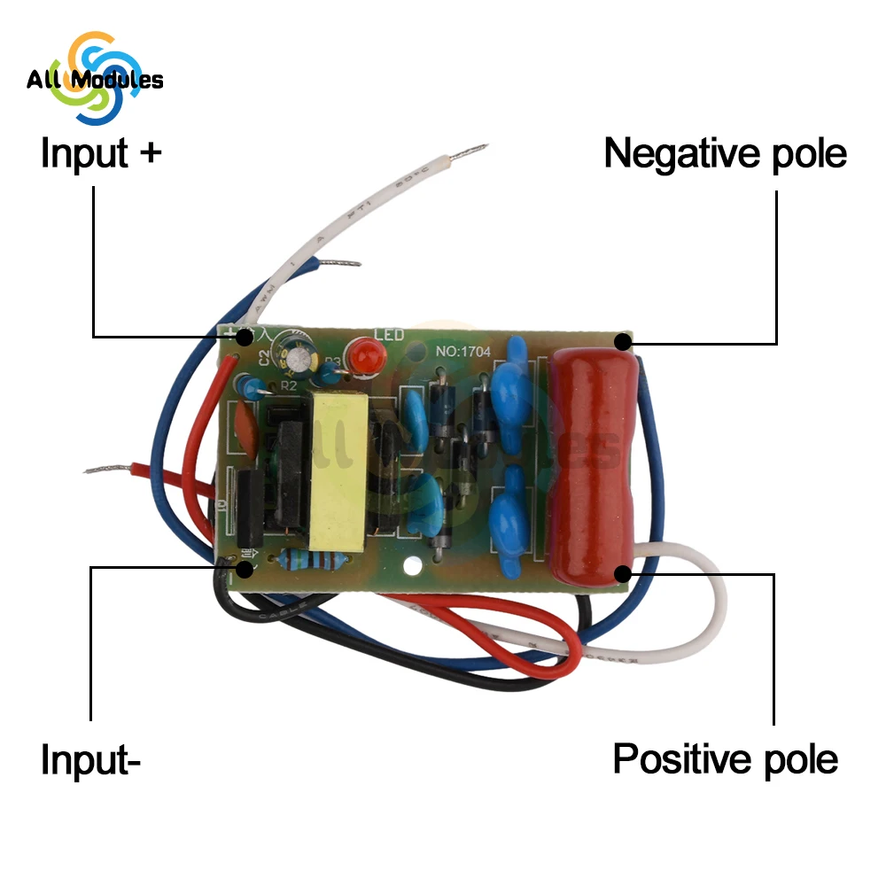 DC 3-4,2 V do 1800 V Transformator wysokiego napięcia Boost Step up Inverter Arc Pulse Generator Power Module